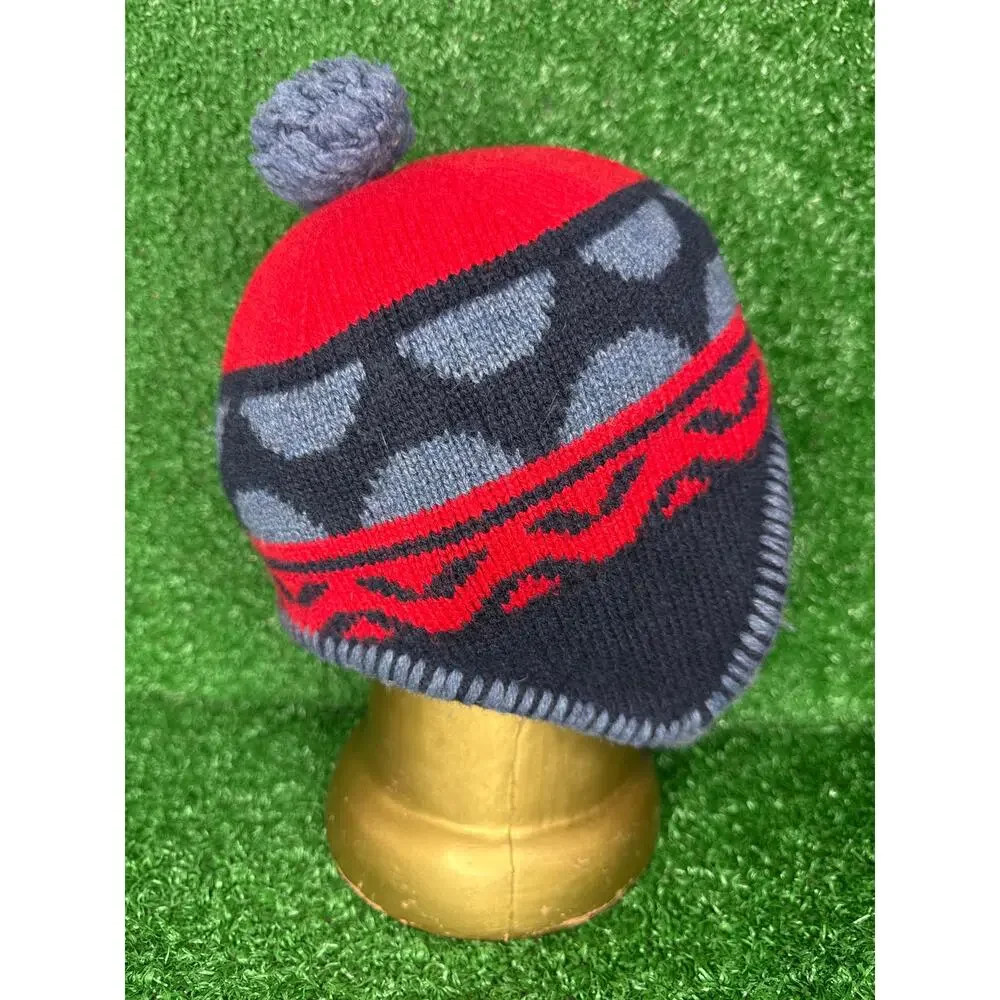 Patagonia Beanie Winter Hat Kids Small Wool Knit Fleece Lined Tassel Multi-Color